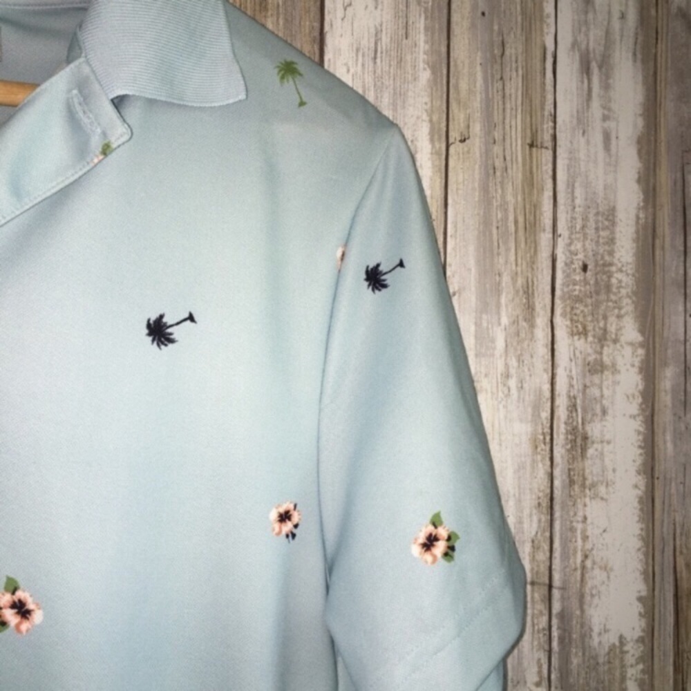 GoodFellow Blue Tropical Polo - Picture 3 of 4